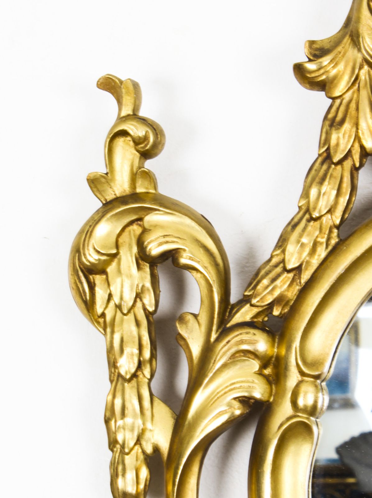 photo vinterior Antique Pair Florentine Rococo Giltwood Mirrors 19th Century  102x63cm