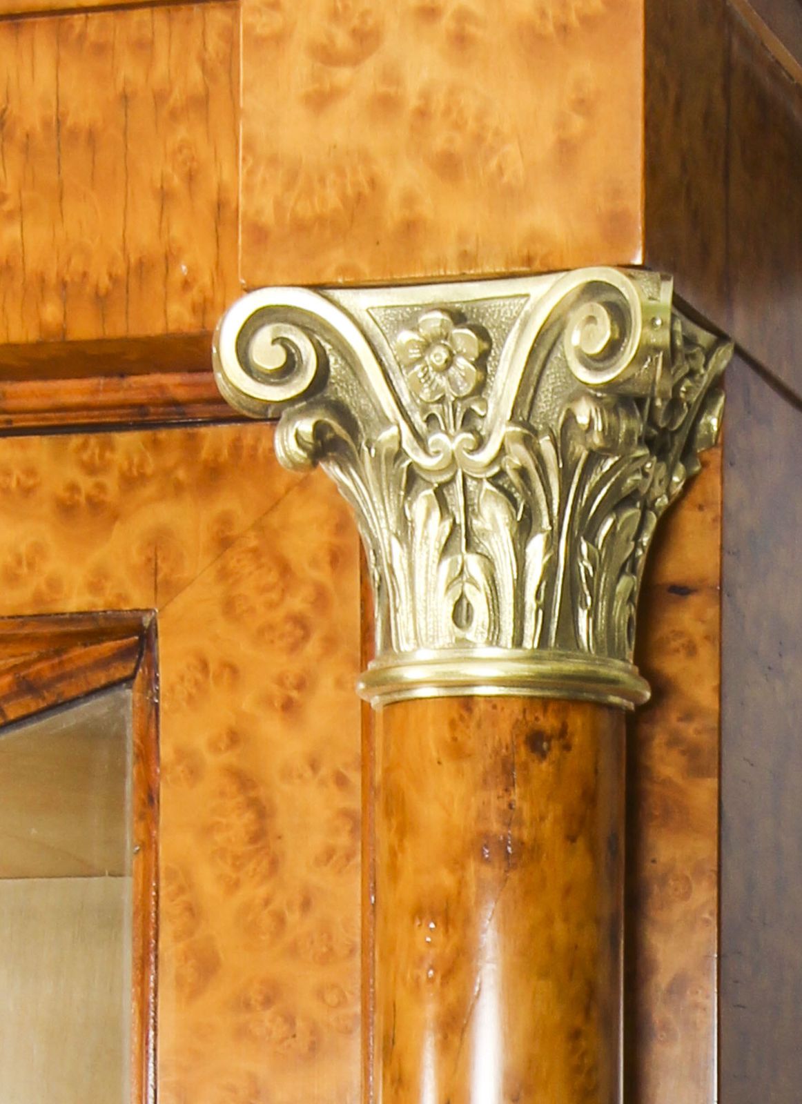 photo for sale Antique French Charles X Burr Maple And Ormolu Bookcase Circa 1820 19th C