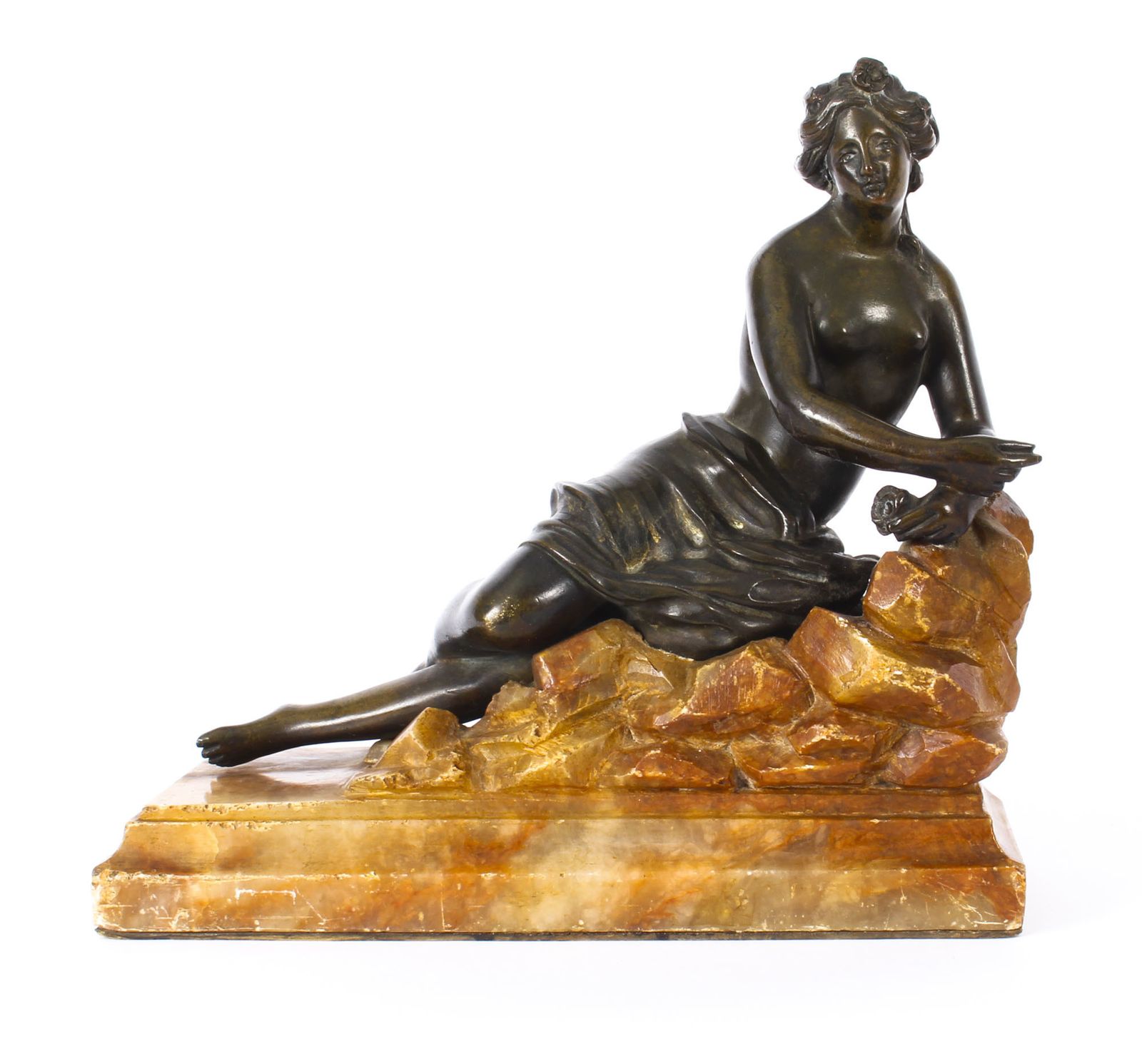 Antique Pair Bronze Semi Nude Classical Ladies Sculptures / Bookends 19th Cent photo 2350.0