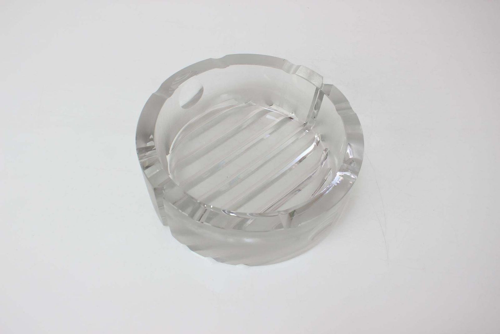 Mid Century Big Ashtray By Bohemia Glass, 1970's photo vinterior