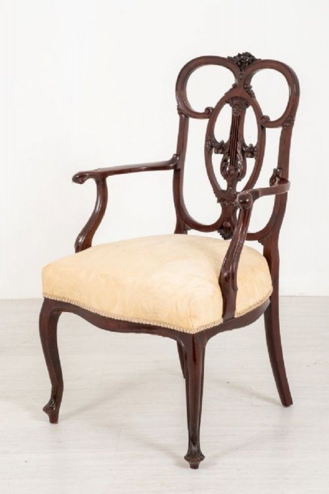 Chippendale Carver Arm Chair   Antique Mahogany 1890 photo furniture