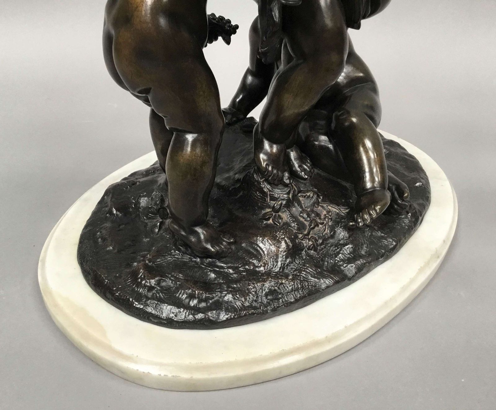 photo vintage C19th Large Bronze Sculpture Of Bacchanalian Group