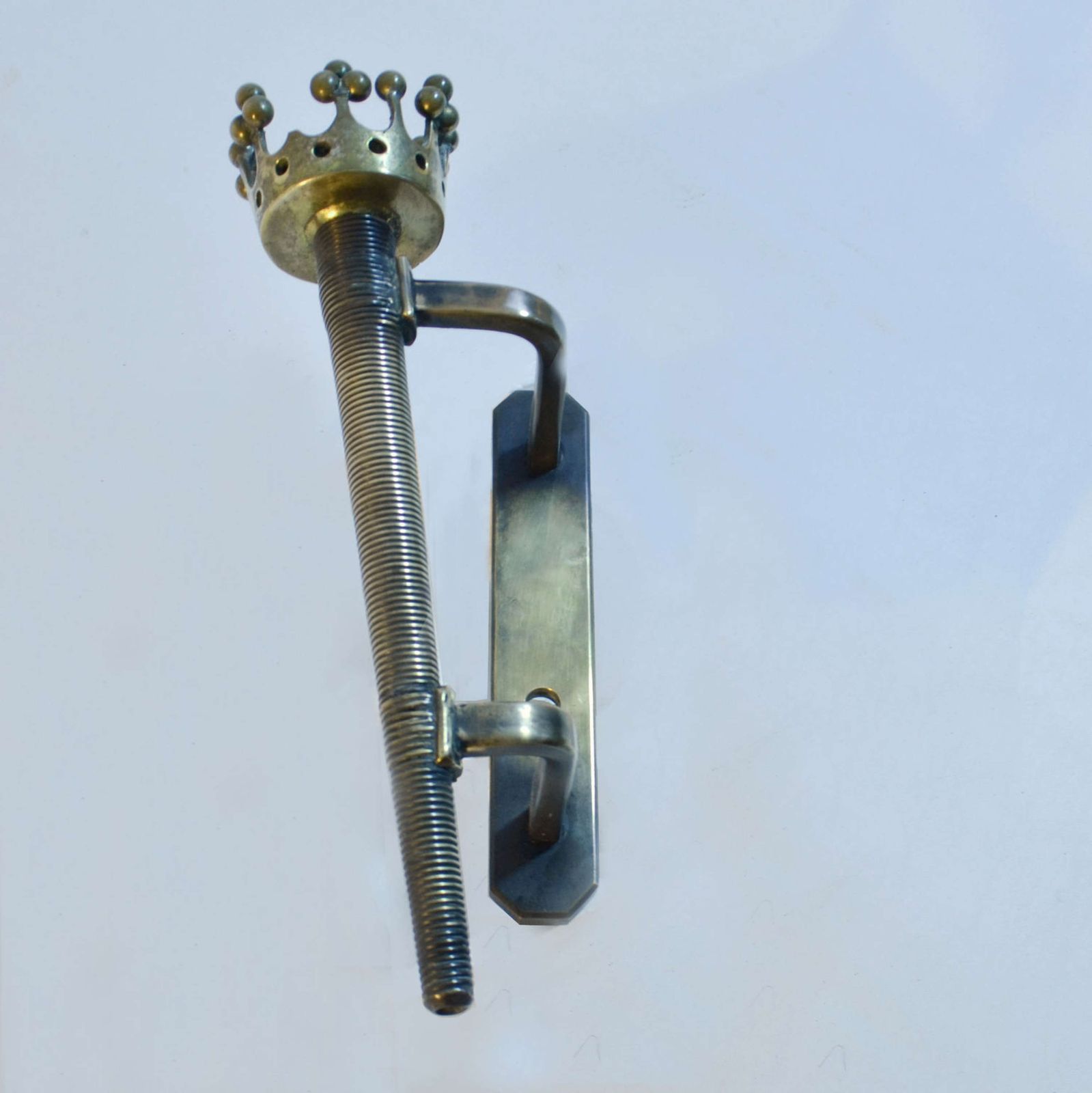 Large Push And Pull Bronze Door Handle With Regal Torch photo buy