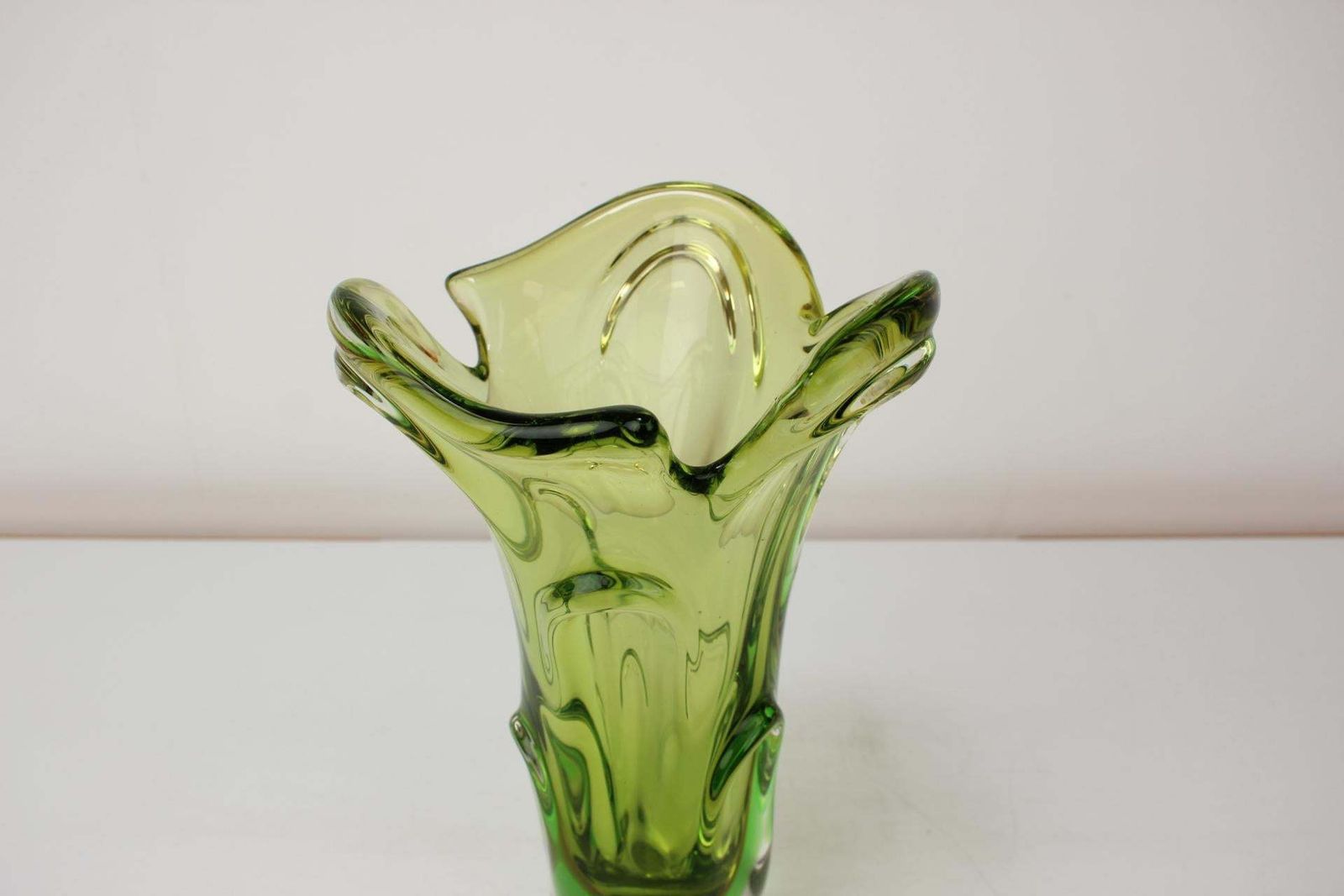 Mid Century Glass Vase Designed By Josef Hospodka, 1960's photo for sale