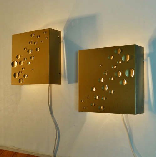 Pairs Of Raindrop Wall Lamps By Jelle Jelles For Raak 1965 photo vinterior