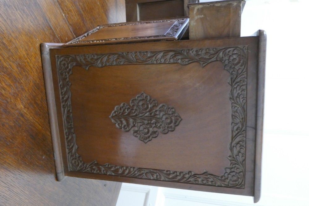 photo furniture Small Carved Cupboard With Drawer