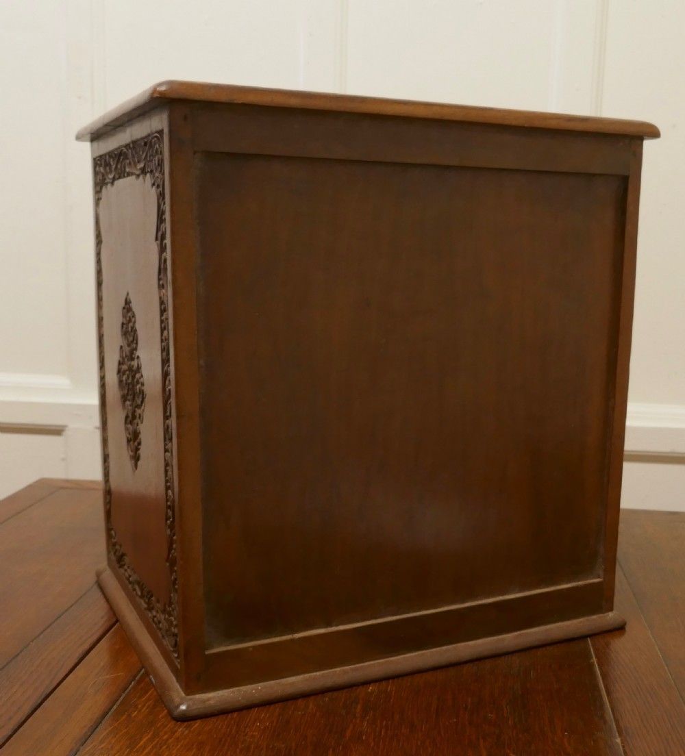 photo for sale Small Carved Cupboard With Drawer