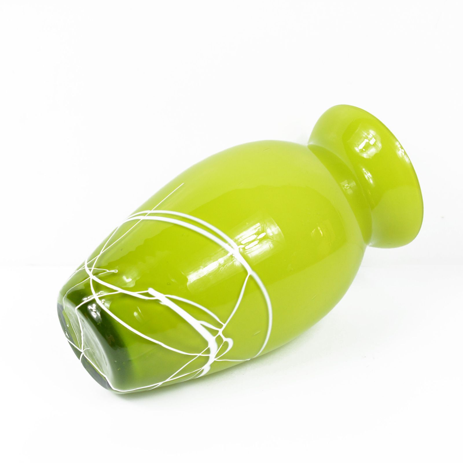 1970s Modern Glass Vase, Farbglashutte Lauscha Thüringen, Germany photo for sale