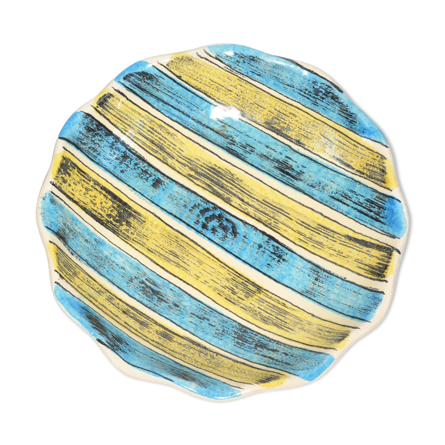 Ceramic Fruit Plate 1970, Strehla, Germany