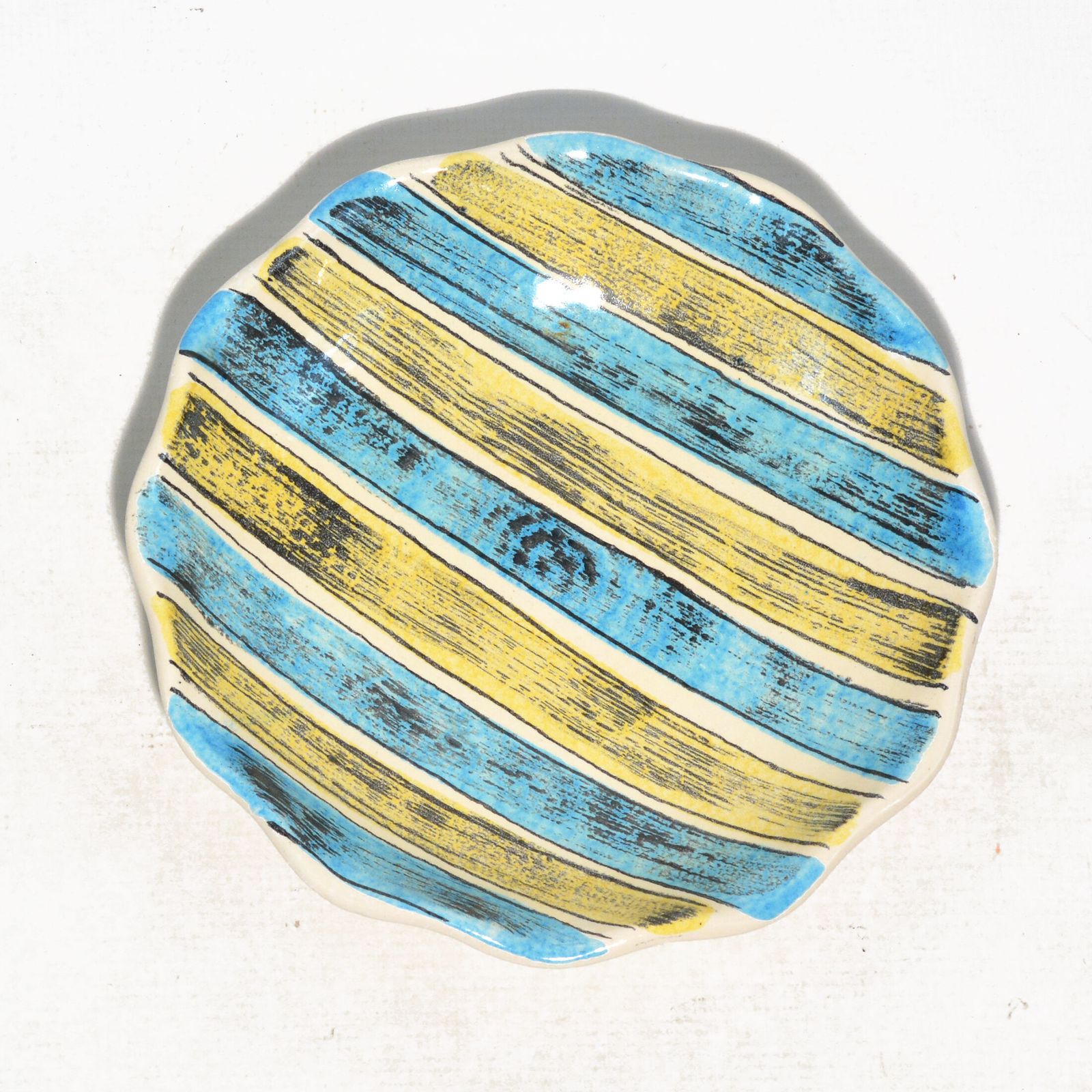 Ceramic Fruit Plate 1970, Strehla, Germany photo Home Decor