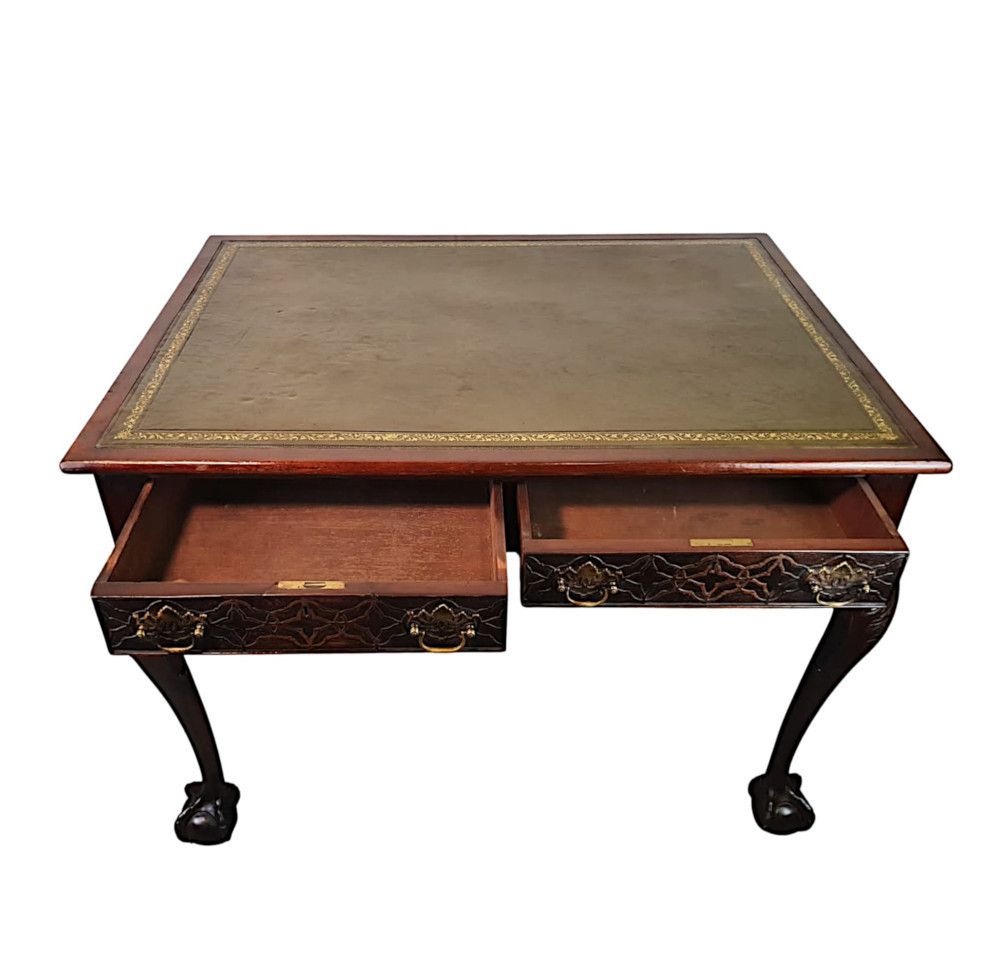 A Stunning Late 19th Century Desk In The Thomas Chippendale Manner photo 3367.3064