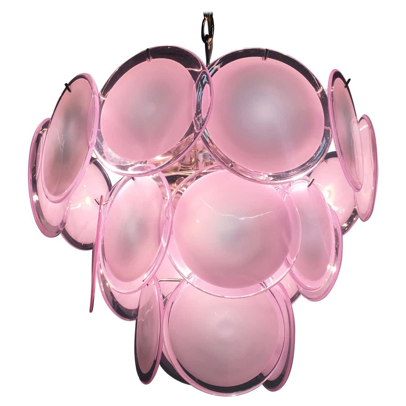 Disc Murano Glass Chandeliers By Vistosi Style