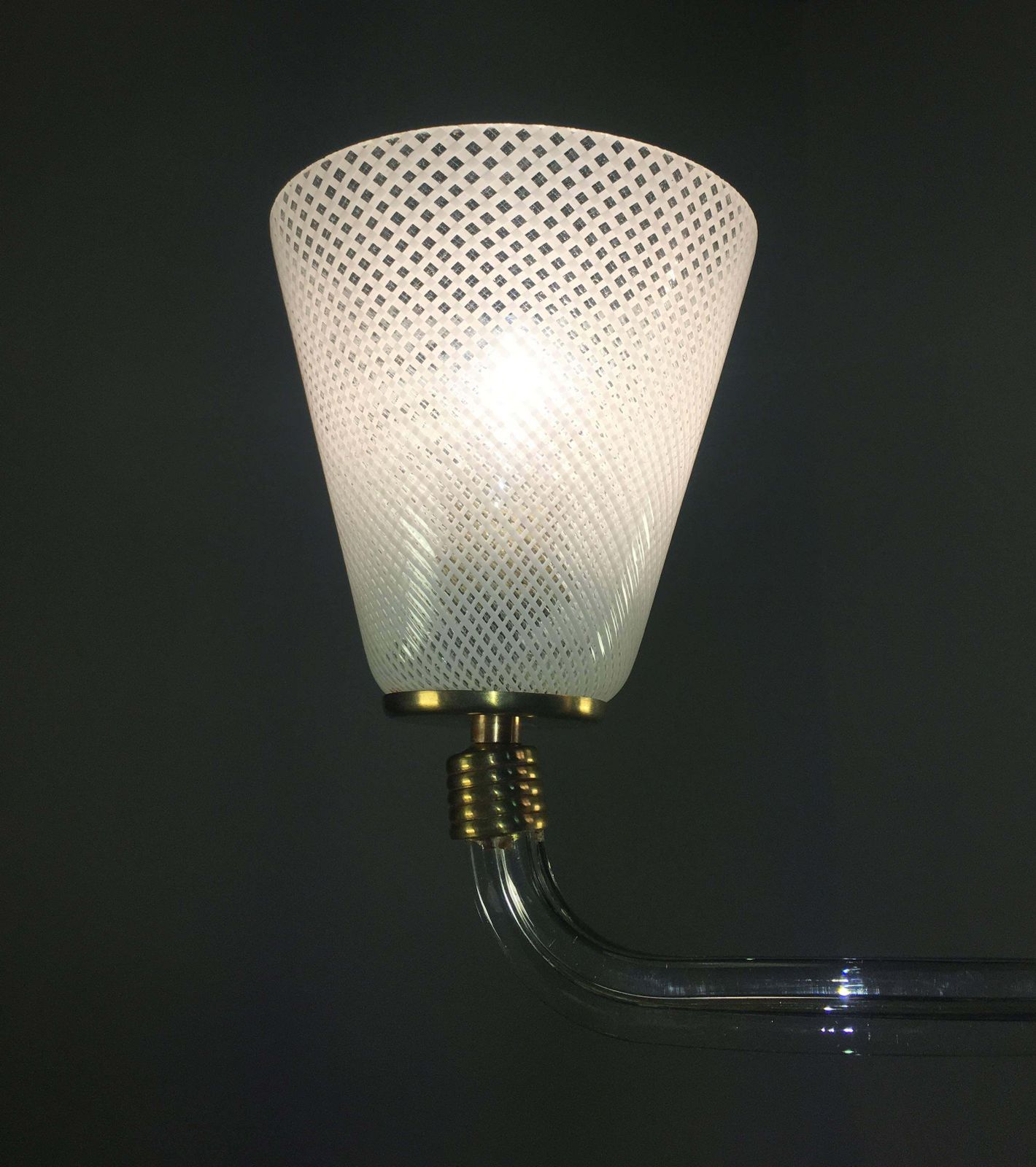 photo buy Adorable Pendant Chandelier "Reticello" By Venini, Murano, 1940s