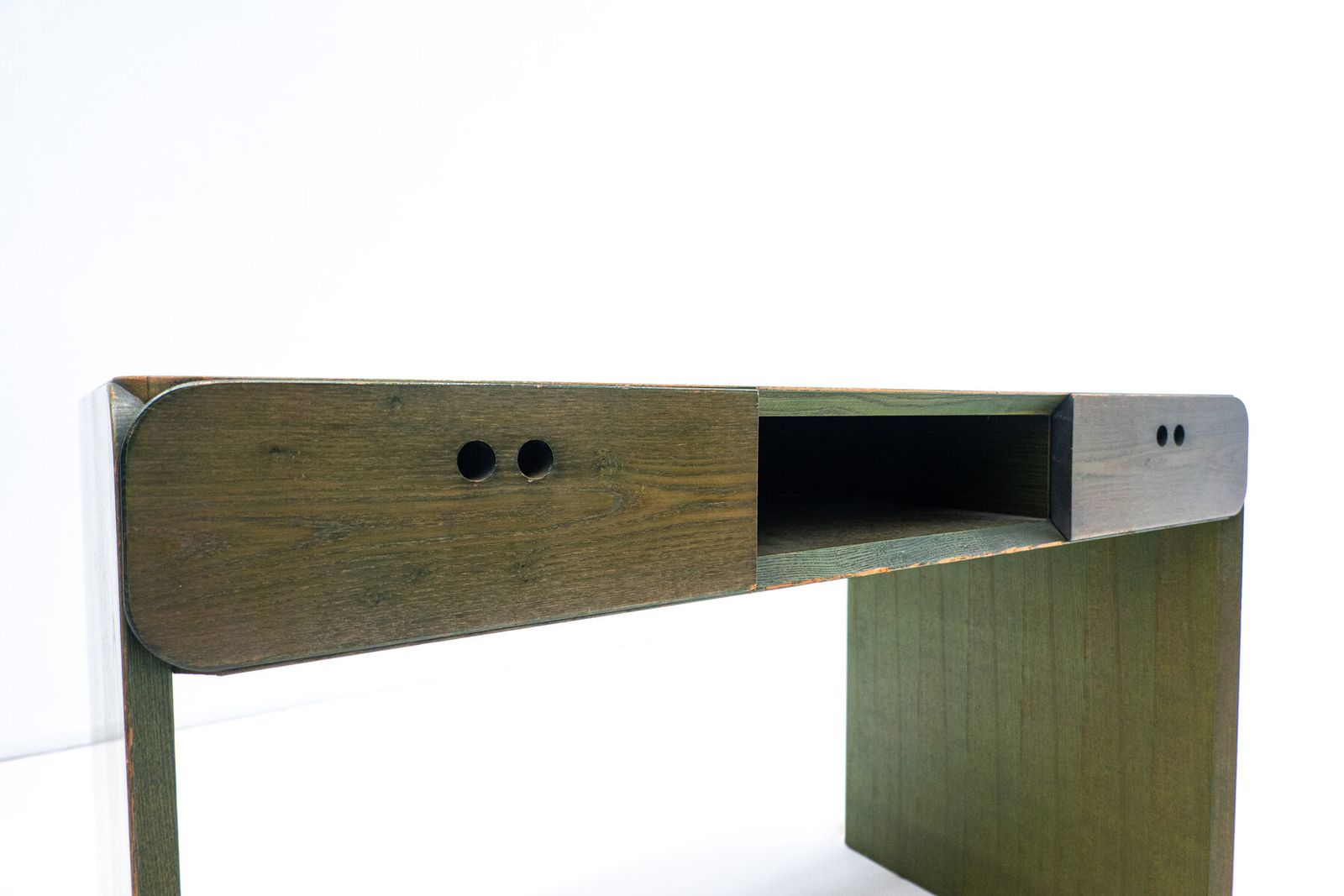 Mid Century Green Wooden Desk By Derk Jan De Vries photo 1860.0