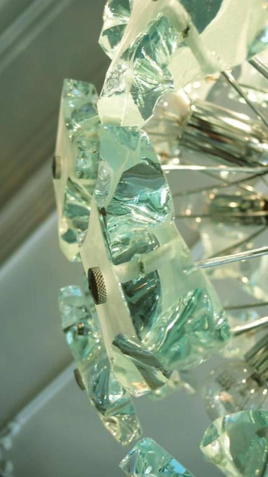 Cut Glass Sputnik In Fontana Arte Style, 1960s photo vinterior