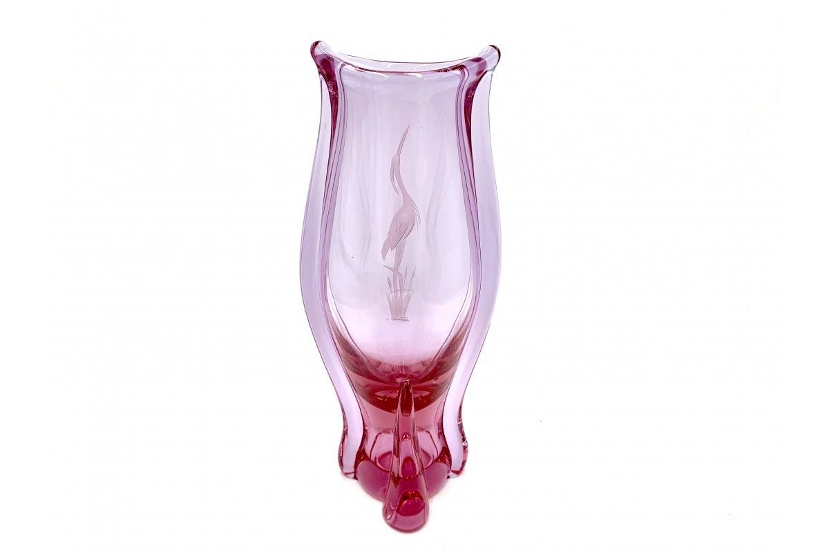 Pink Vase, M. Klinger Zelezny Brod, Czechoslovakia, 1960s