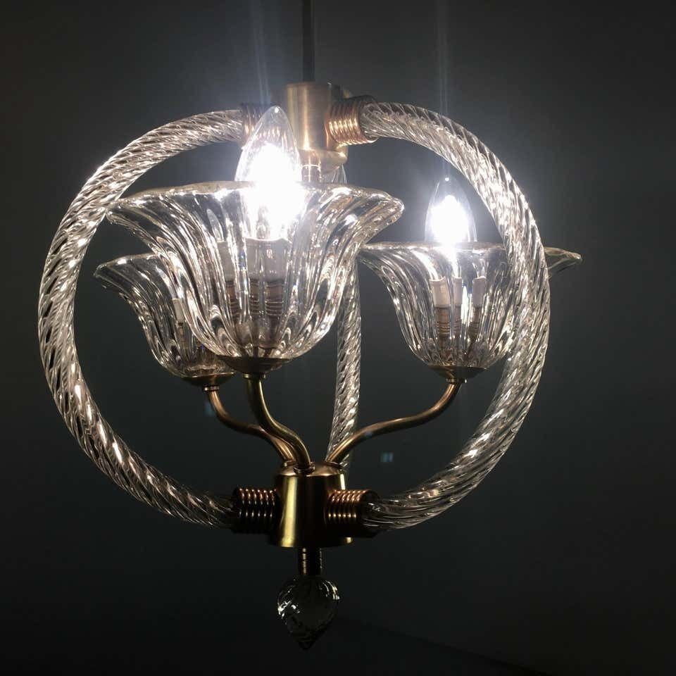 Charming Italian Chandelier By Barovier & Toso, Murano, 1940 photo for sale