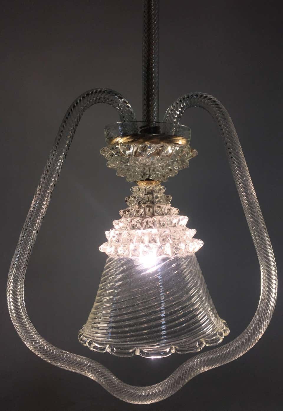 Italian Chandelier By Barovier & Toso, Murano, 1950 photo vinterior