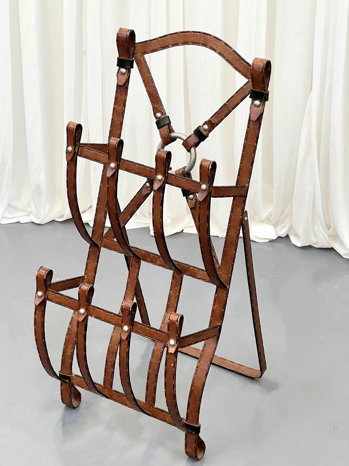 Jacques Adnet Style Magazine Rack photo 504.0