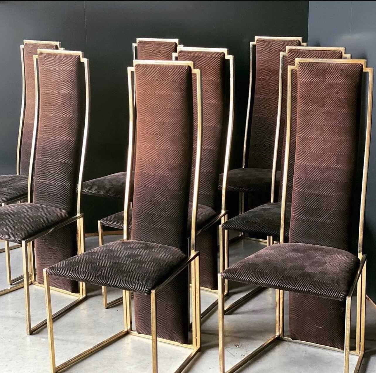 Exceptional & Rare Dining Chairs By Alain Delon