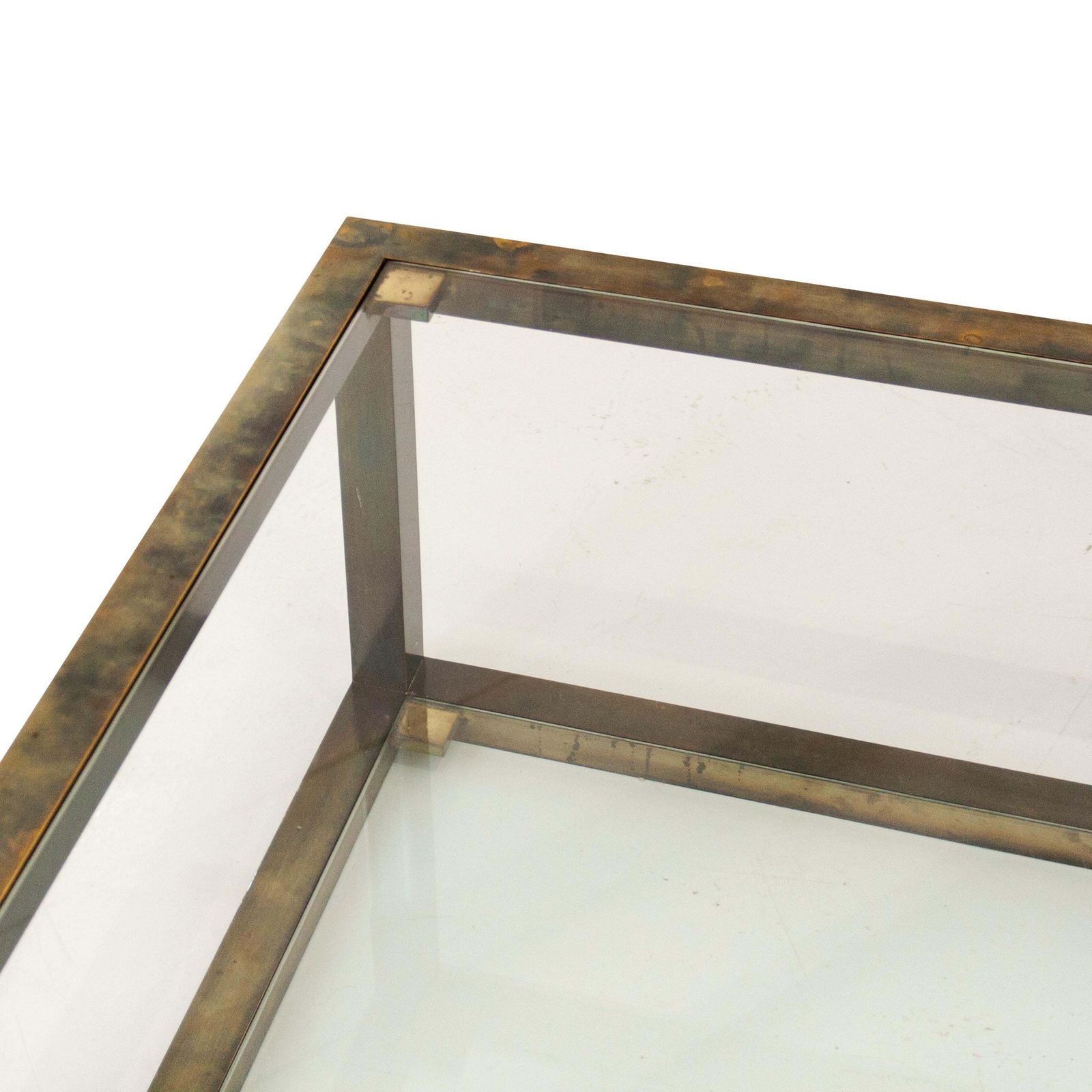 Mid Century Modern Brass Square Center Table France 1960 photo Furniture