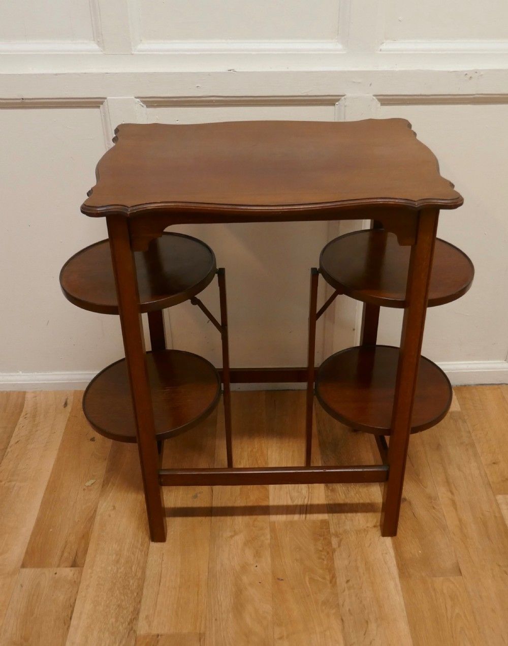 Home Decor A 4 Tray Mahogany Table Cake Stand Or Dumb Waiter photo