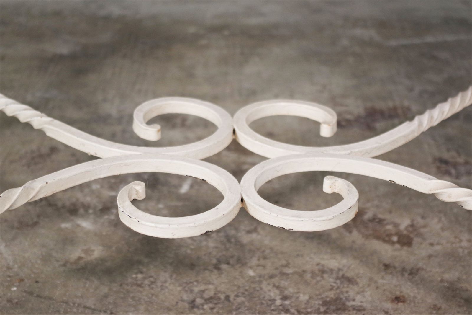 Handmade Coffee Table In Carrara Marble And Wrought Iron From The 40s/50s photo Furniture
