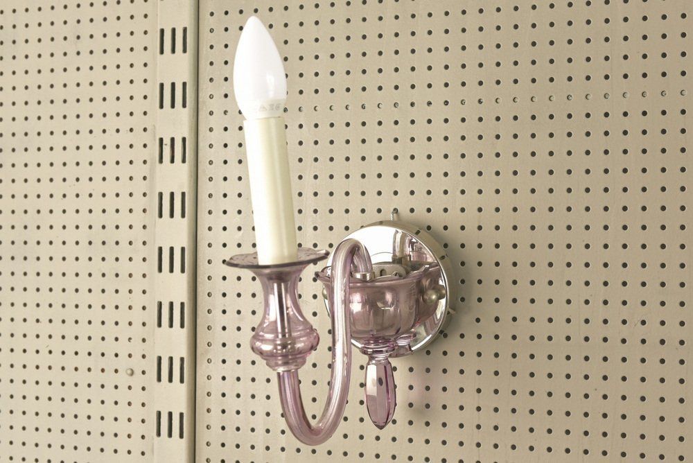 Glass Wall Lamps In Factory Design From Palwa, Germany, 1960s, Set Of 2