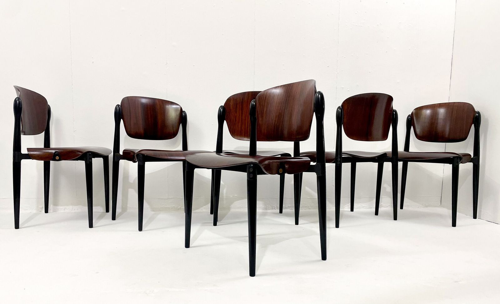 Set Of 6 Mid Century "S83" Chairs By Eugenio Gerli For Tecno photo furniture