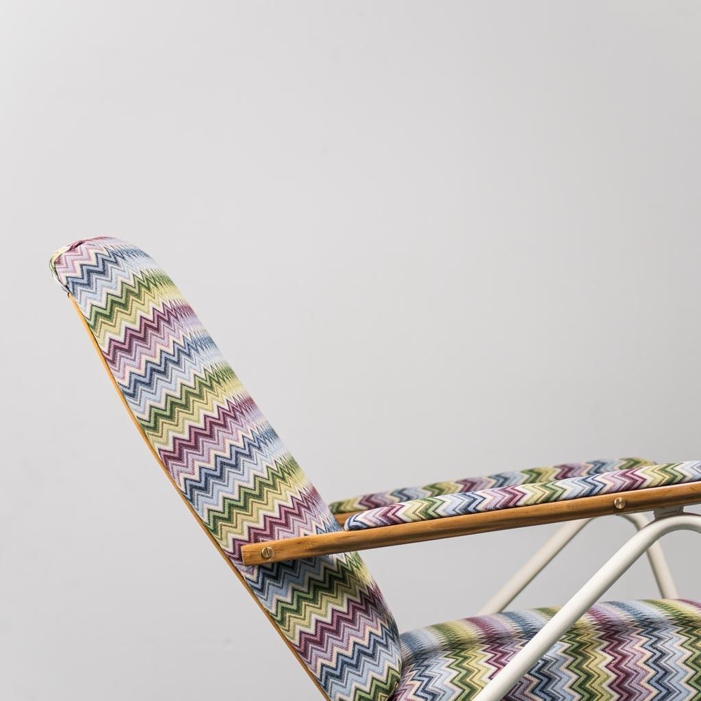photo for sale Pair Of Vintage 70s Missoni Reclining Armchairs