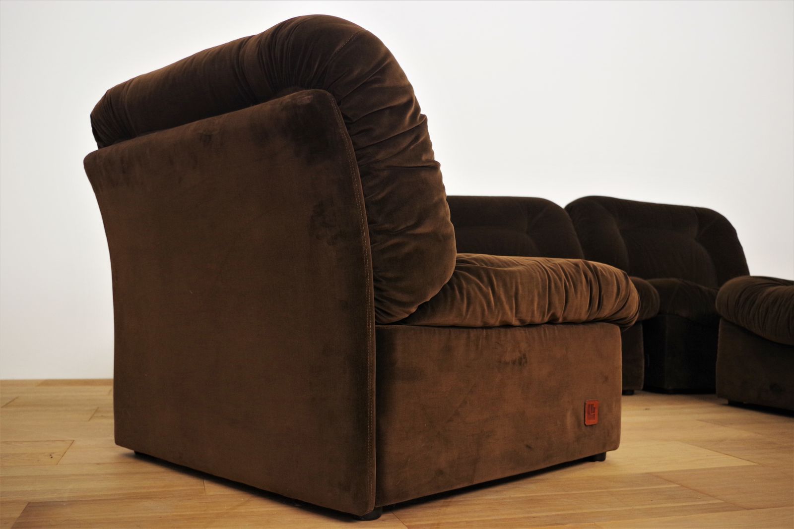 Panarea Modular Armchairs In Chenille From Lev & Lev, 1970s, Set Of 5 photo vintage
