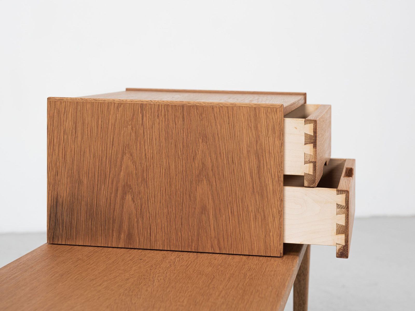 Midcentury Danish Bench And Container In Oak By Aksel Kjersgaard 1960s photo 1996.8