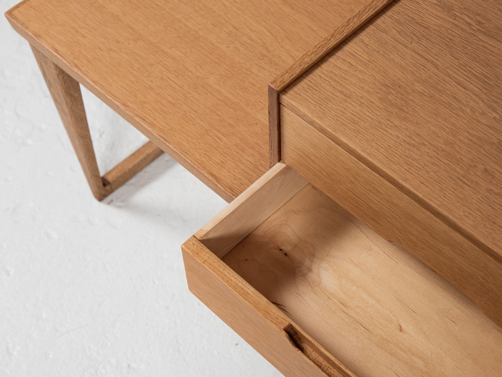 Midcentury Danish Bench And Container In Oak By Aksel Kjersgaard 1960s photo buy
