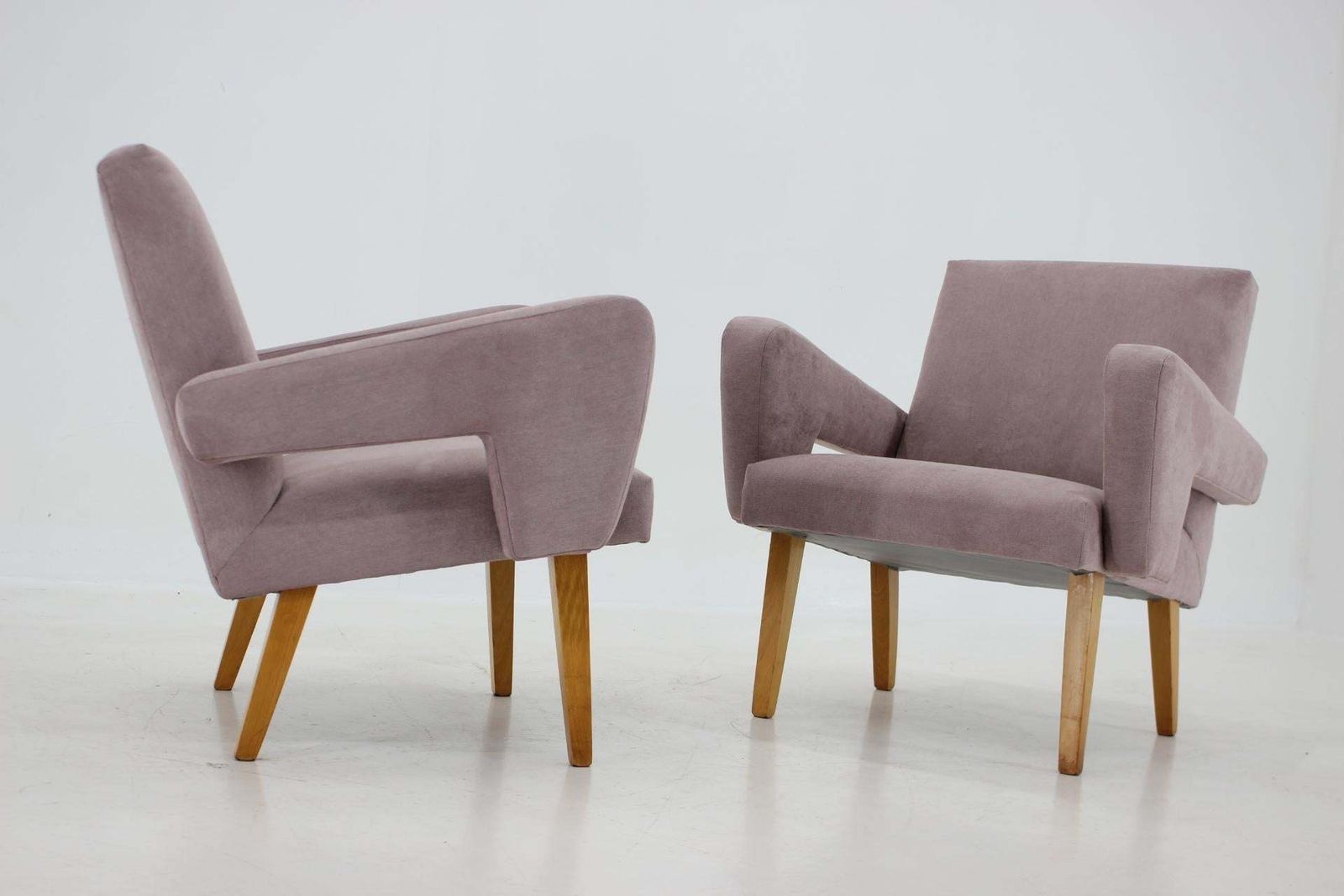 1960s Pair Of Design Armchairs, Czechoslovakia