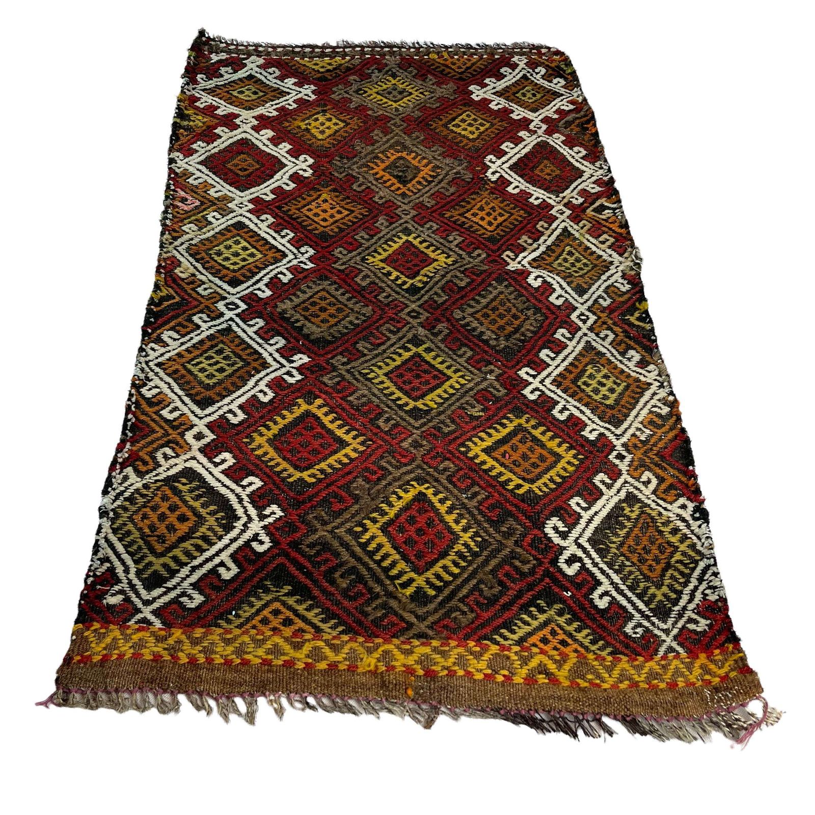 Traditioneel Turks Mini Kilimkleed, Vintage Anatolisch Turks Kilimkleed, 103 X 56 Cm photo buy