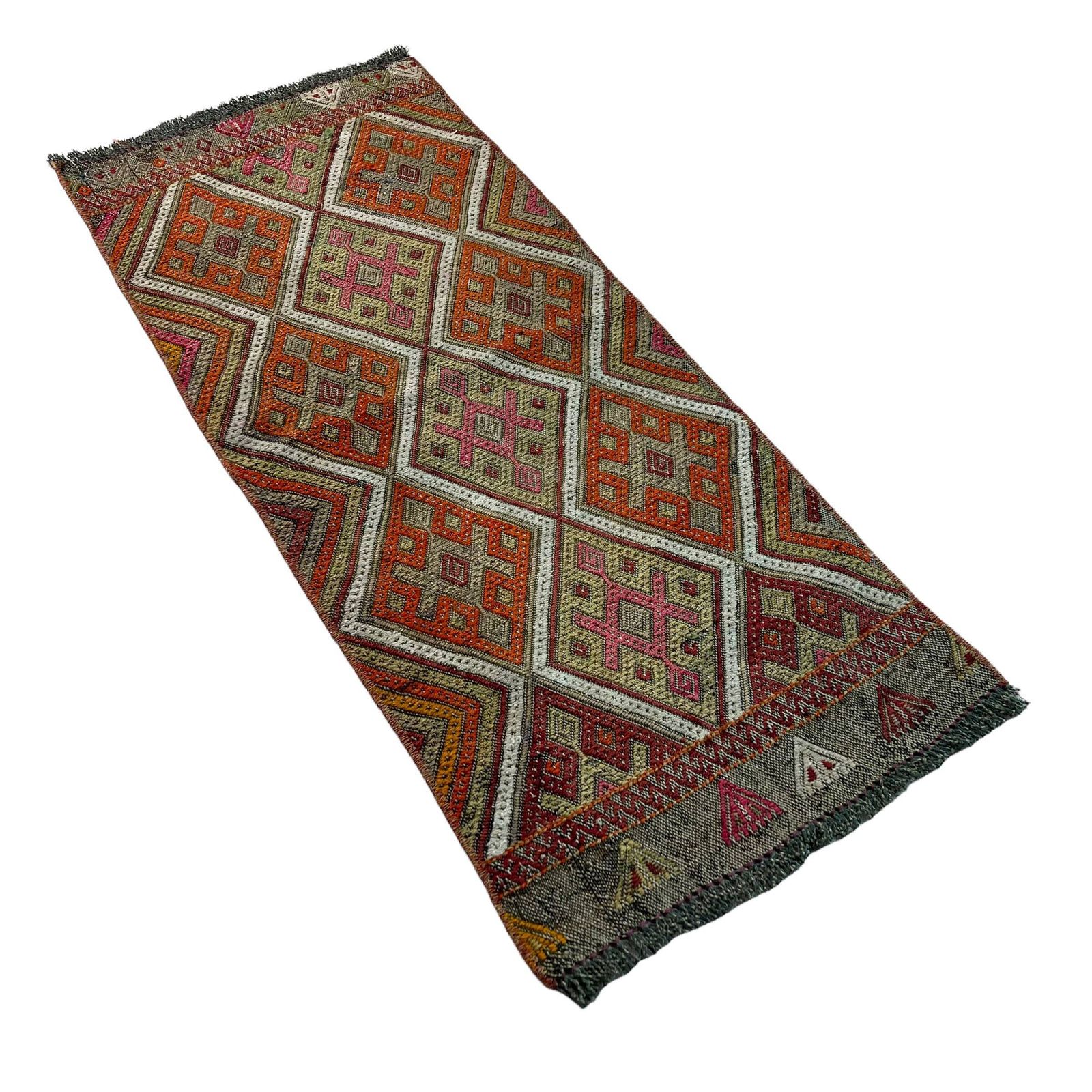 Traditional Turkish Mini Kilim Rug , Vintage Anatolian Turkish Kilim Rug , 94 X 40 Cm photo furniture