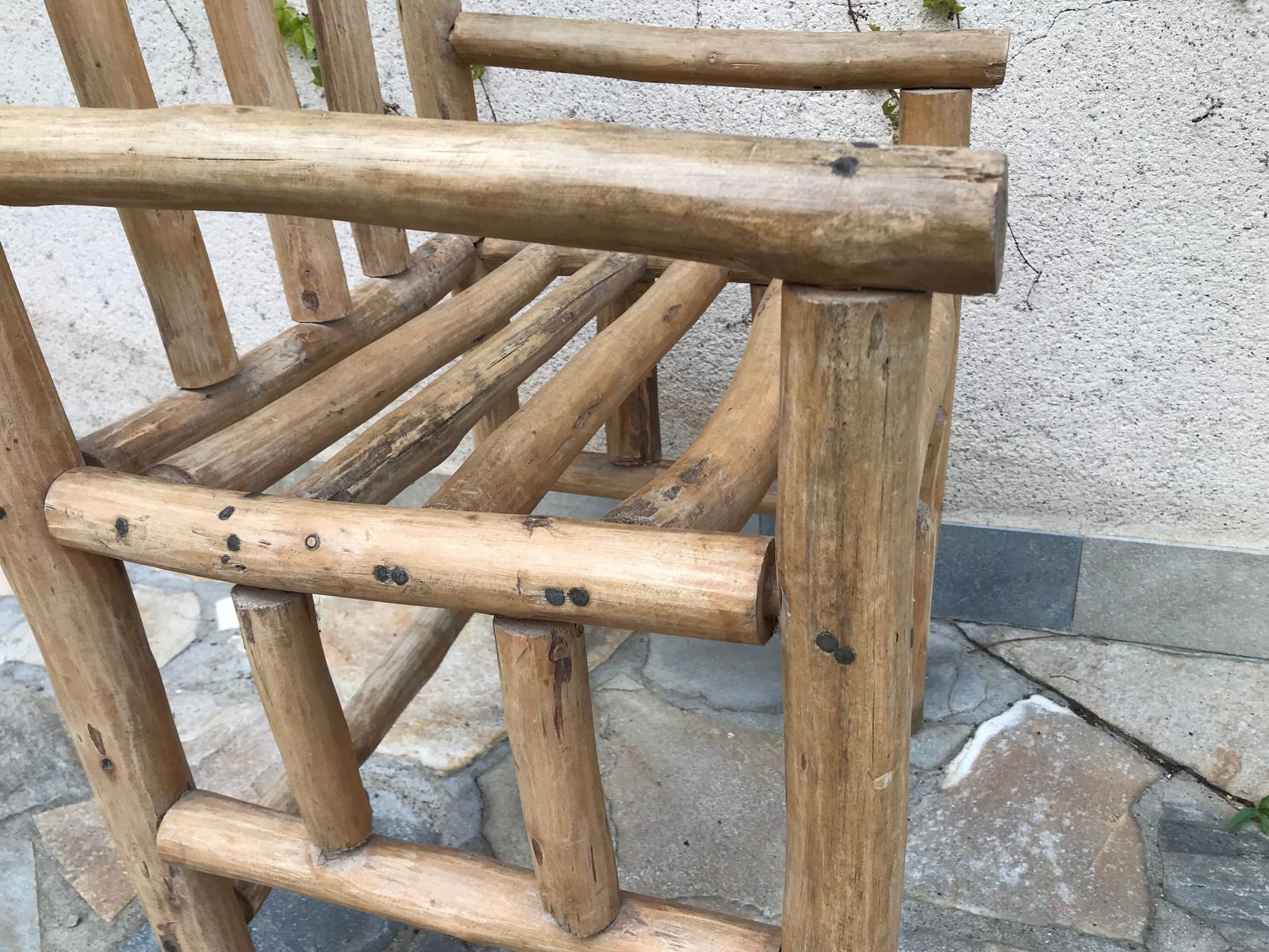 Art Popular Armchair In Raw Wood, Circa 1950 photo furniture