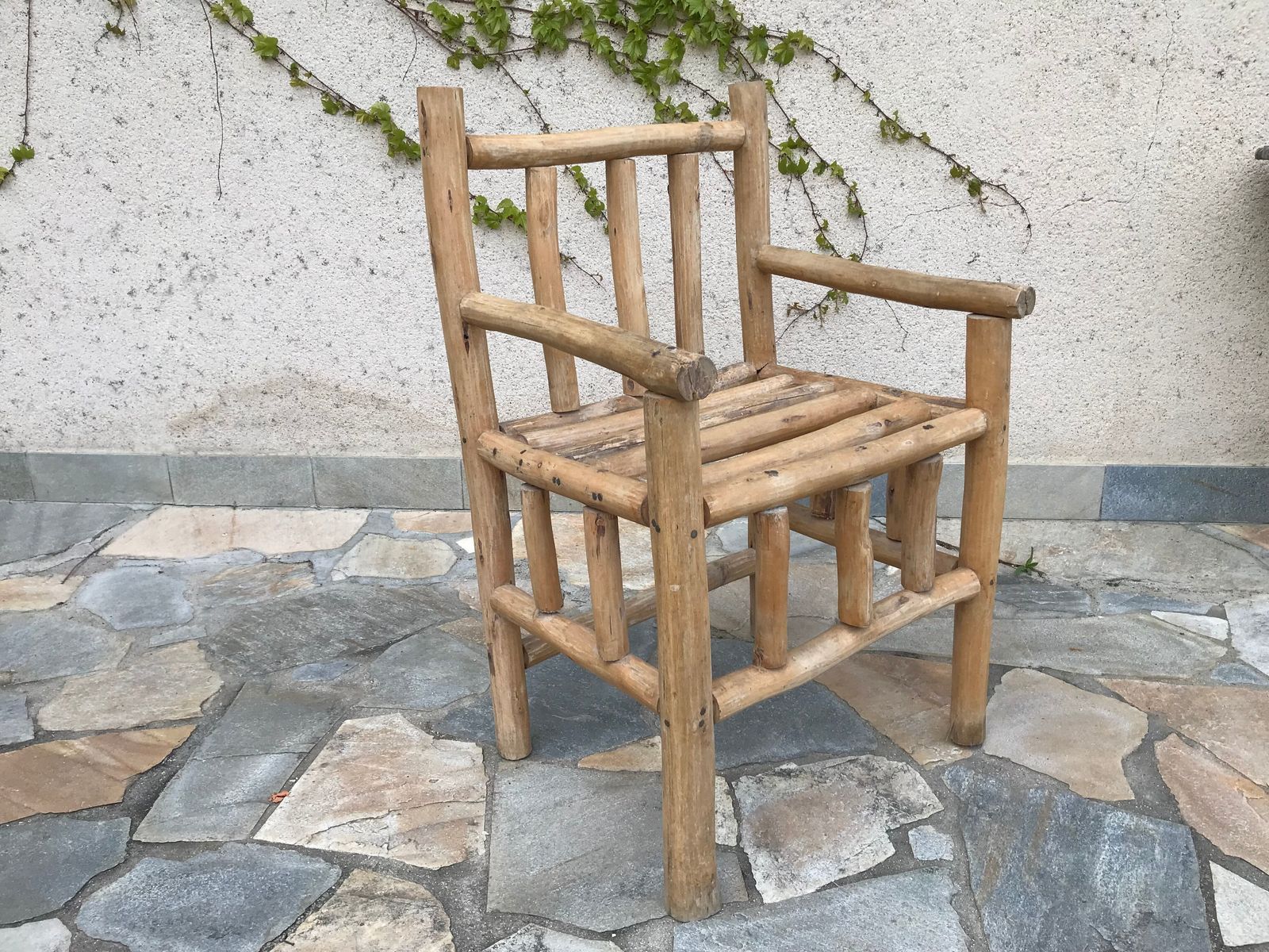 Art Popular Armchair In Raw Wood, Circa 1950 photo 468.0