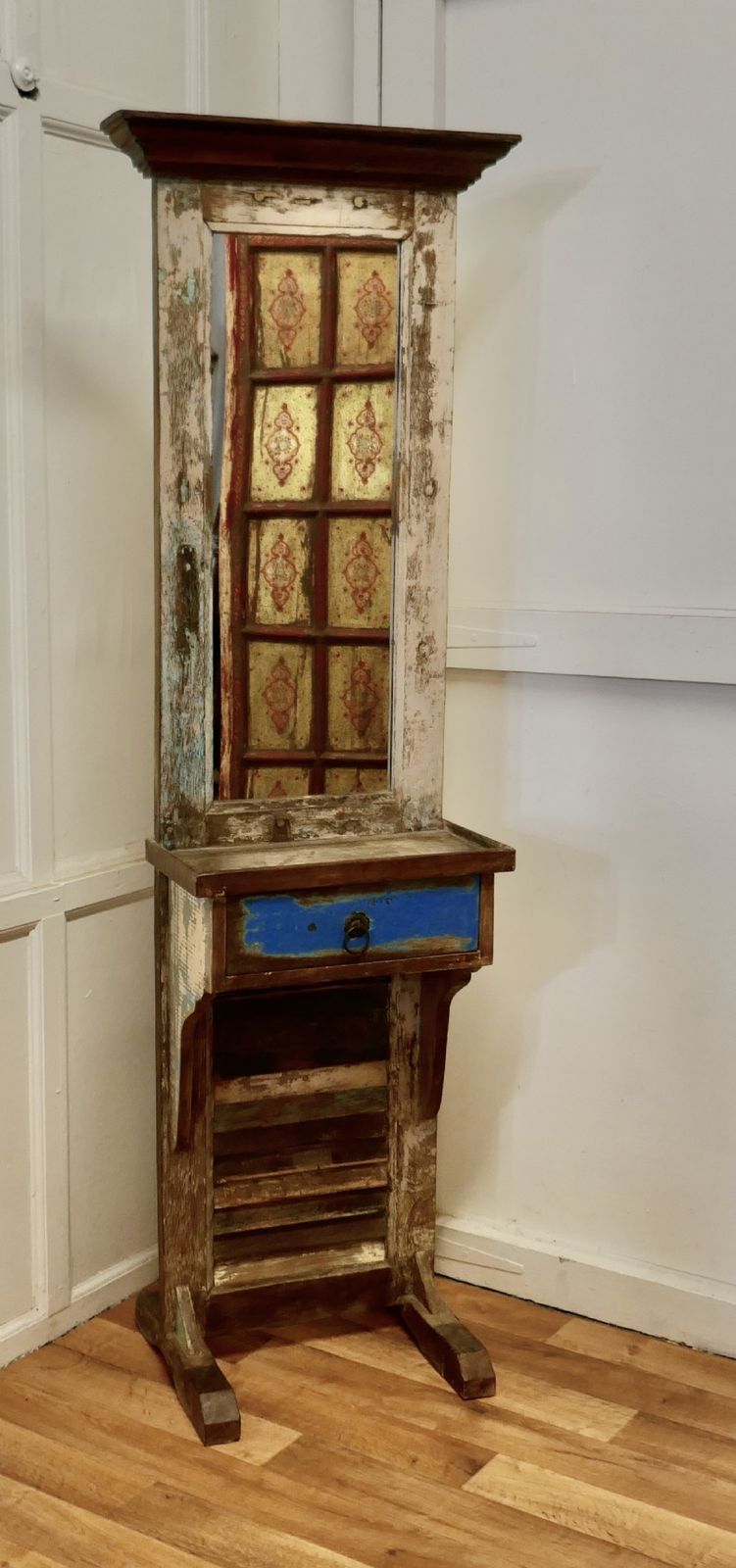 Painted French Bathroom Or Cloakroom Mirror Stand photo Home Decor