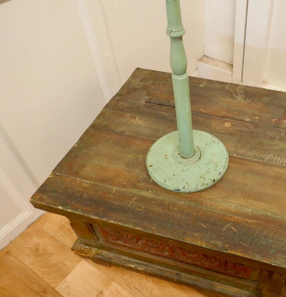 Very Tall 19th Century French Shabby Original Painted Hat Stand, photo Home Decor