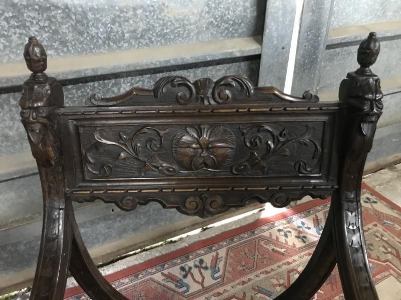 Renaissance Revival Curule/ Savonarola Chair Circa 1880 photo furniture