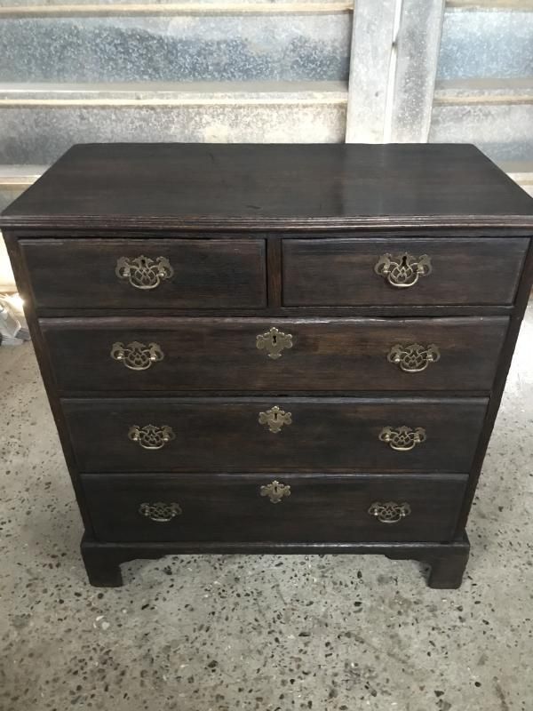 18th Century Oak Chest Of Drawers With Key photo furniture