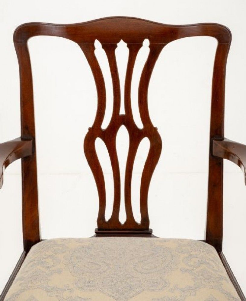 Georgian Elbow Chair Mahogany Arm 1860 photo 745.0
