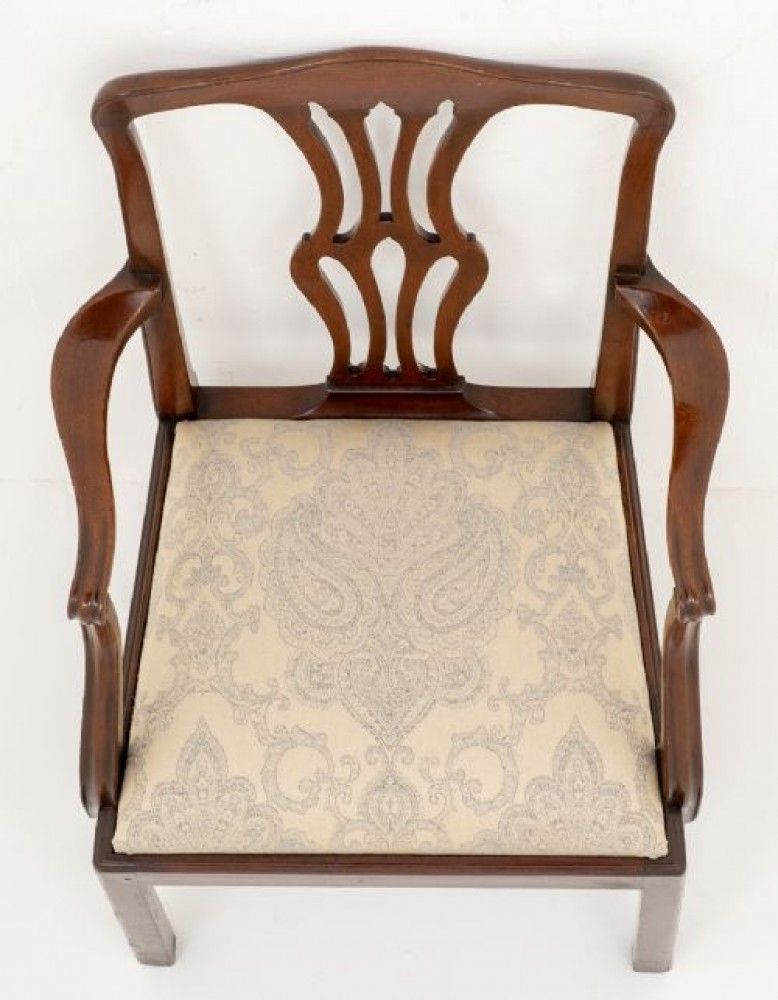 Georgian Elbow Chair Mahogany Arm 1860 photo vinterior