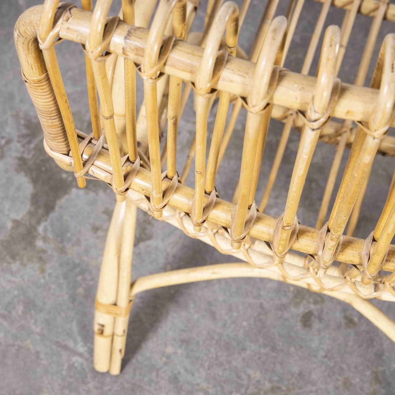 1970’s Italian Rattan Armchair – Franco Albini photo 330.0