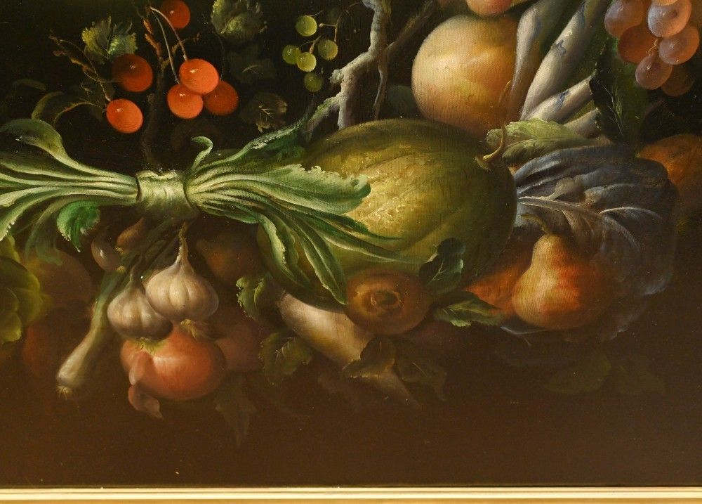 Victorian Cherub Floral Still Life Oil Painting photo buy