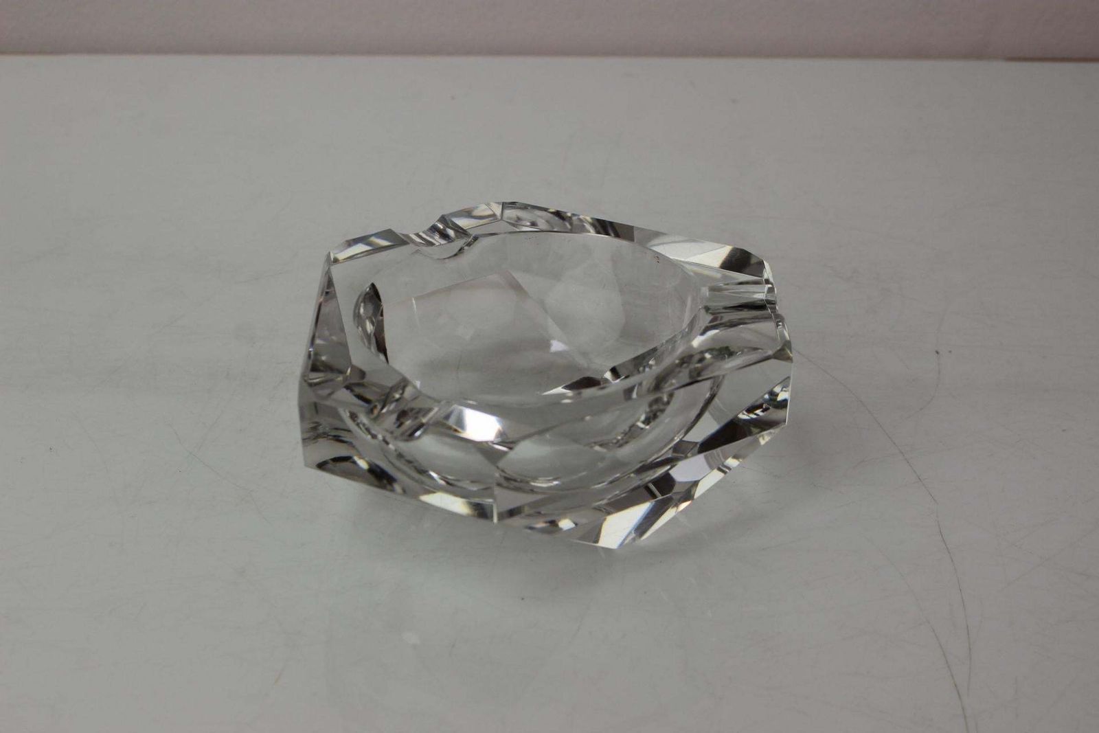 Mid Century Ashtray   Diamond By Bohemia Glass, 1970's photo Home Decor