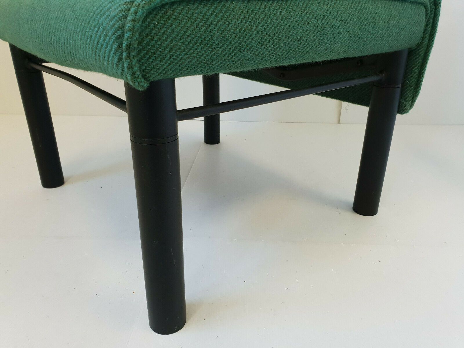 Chair Armchair Vintage 1980 In Wool & Steel 80s 1980s Model A photo 375.0