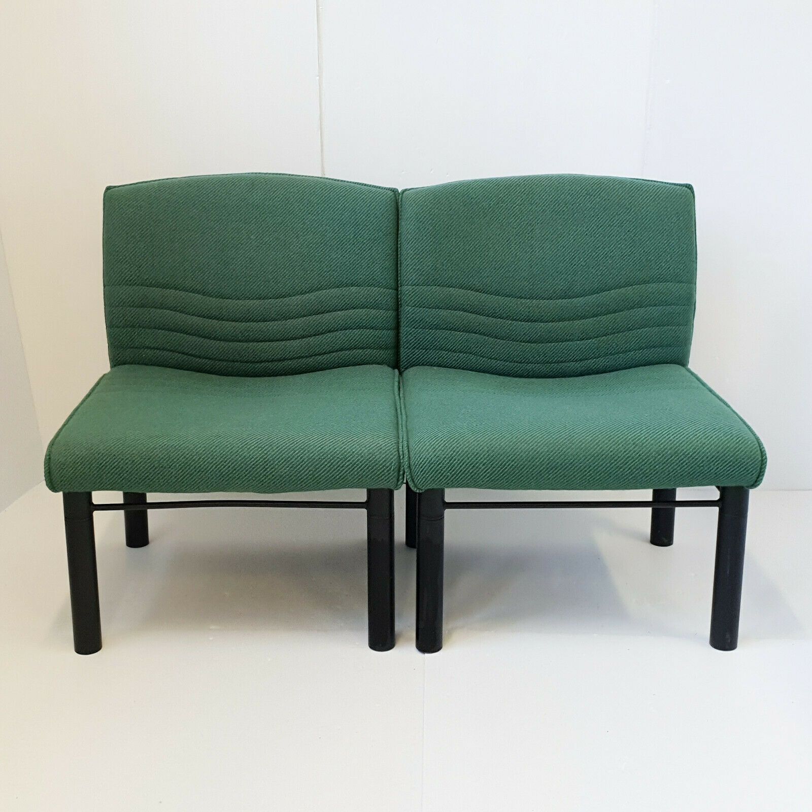 Furniture Chair Armchair Vintage 1980 In Wool & Steel 80s 1980s Model C photo