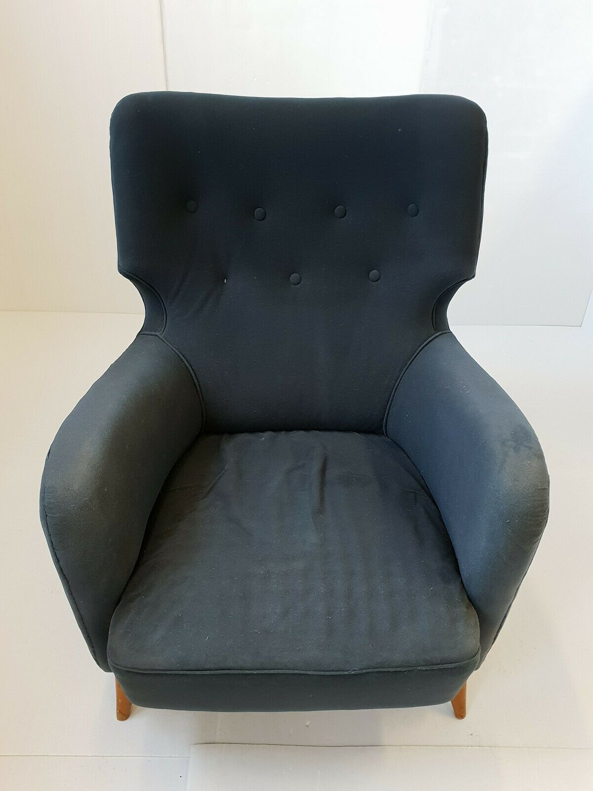 photo for sale Vintage Calysse 1950 French Armchair By Henri Caillon For Erton 50s 1950s